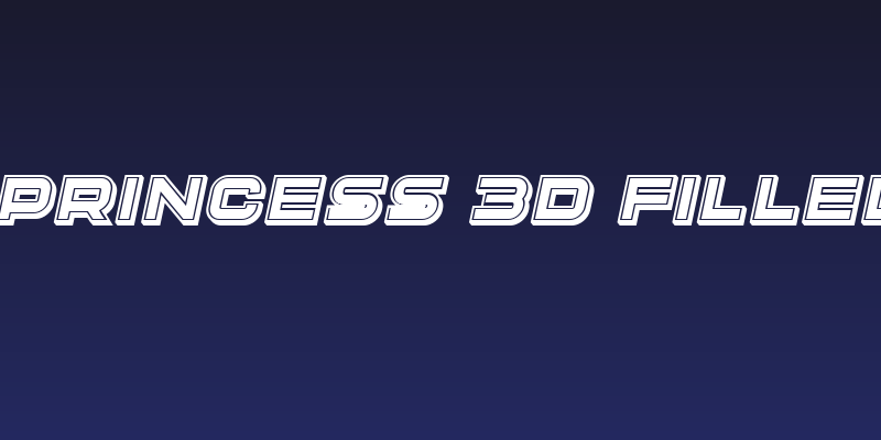 Cyber Princess 3D Filled Italic Social Header