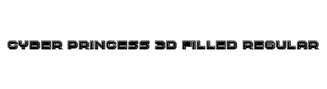 Cyber Princess 3D Filled Regular  Скачать бесплатные шрифты