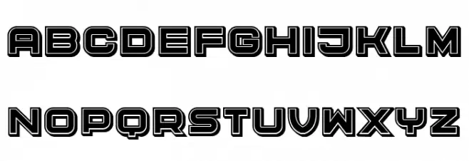 Cyber Princess 3D Filled Regular フォント 大文字