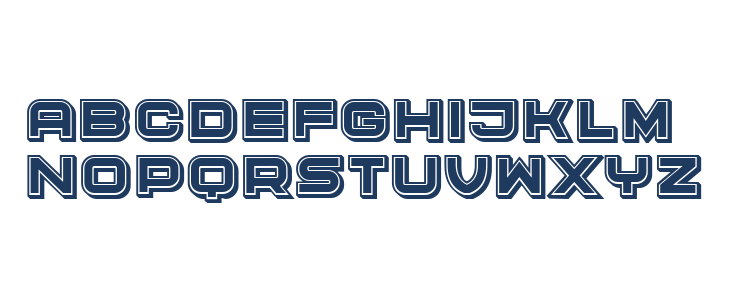 Cyber Princess 3D Filled Regular Lowercase