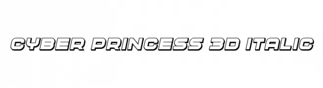 Cyber Princess 3D Italic  नि: शुल्क फ़ॉन्ट्स डाउनलोड