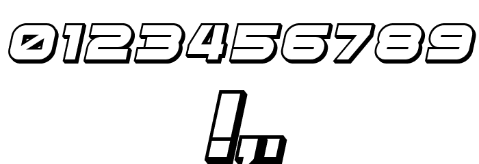Cyber Princess 3D Italic Font OTHER CHARS