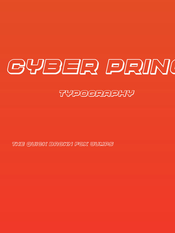 Cyber Princess 3D Italic Poster