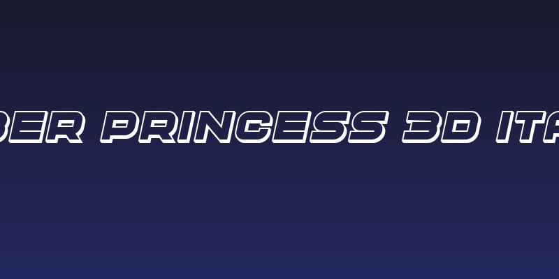 Cyber Princess 3D Italic Social Header