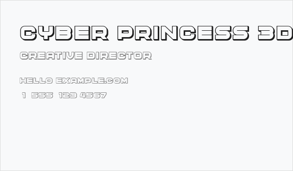 Cyber Princess 3D Regular Business Card