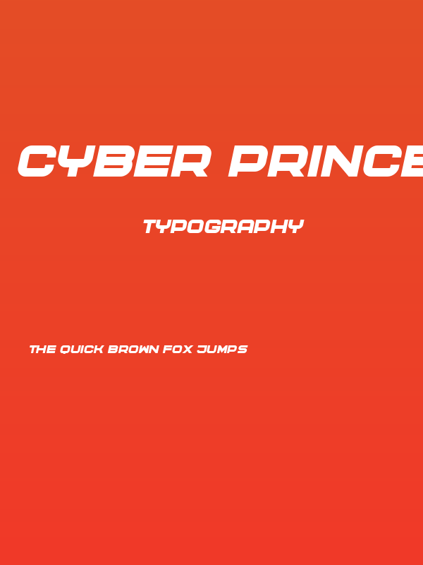 Cyber Princess Italic Poster