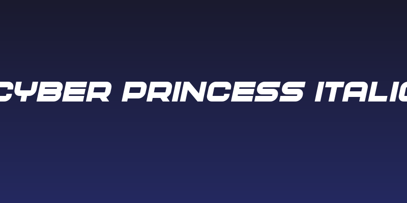 Cyber Princess Italic Social Header