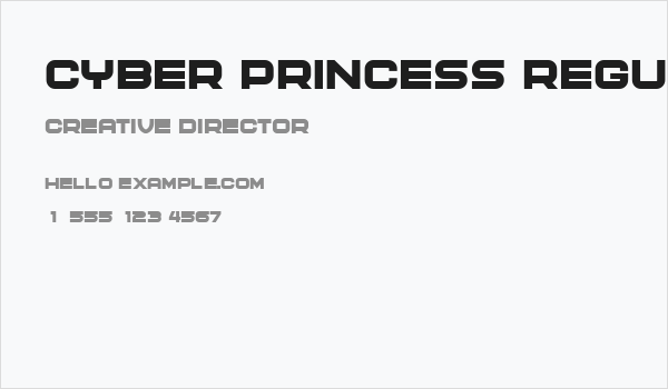 Cyber Princess Regular Business Card