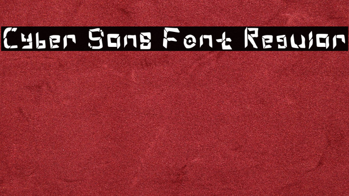 Cyber Sans Font Regular Example 2