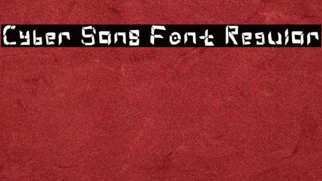 Cyber Sans Font Regular Example 2