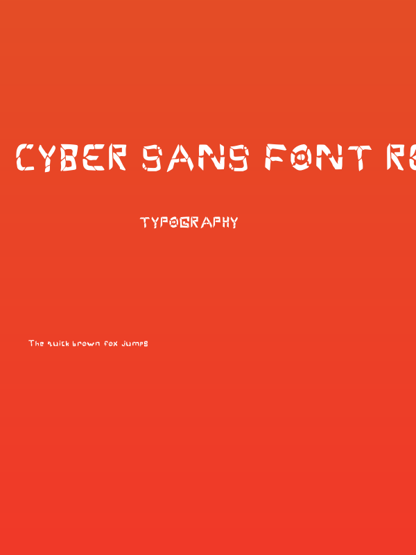 Cyber Sans Font Regular Poster