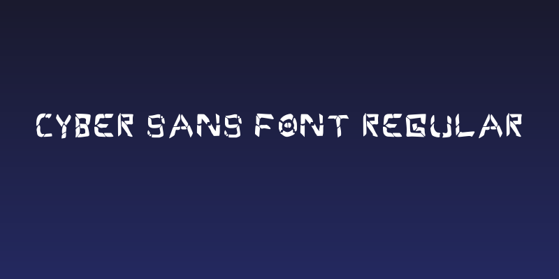 Cyber Sans Font Regular Social Header