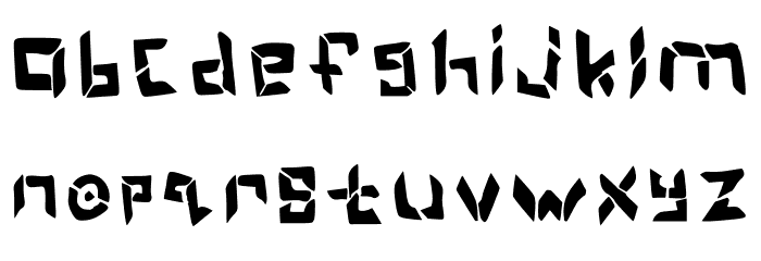 Cyber Sans Font Regular Font LOWERCASE