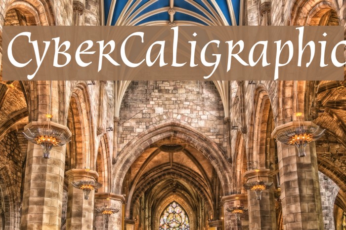 CyberCaligraphic Font examples
