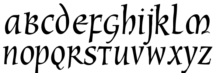 CyberCaligraphic Font LOWERCASE