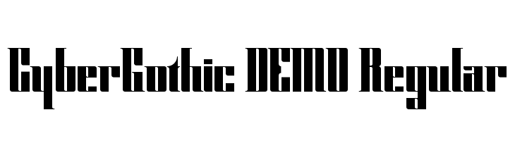 CyberGothic DEMO Regular  フリーフォントのダウンロード