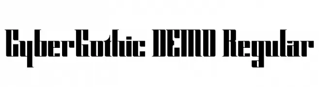 CyberGothic DEMO Regular  Free Fonts Download