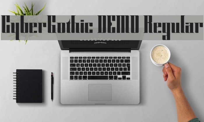 CyberGothic DEMO Regular Font examples