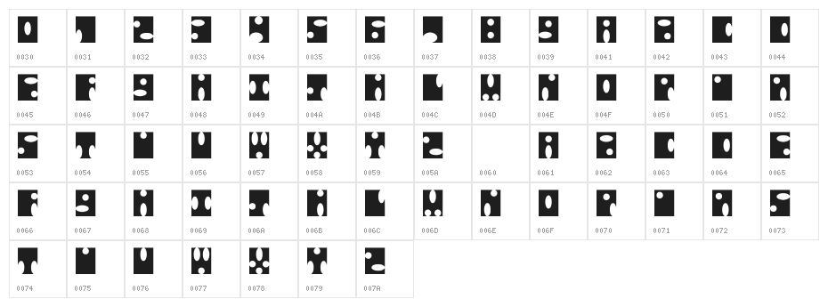 CyberJog Character Map