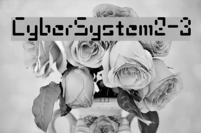 CyberSystem2-3 Font examples
