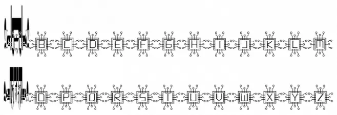 CyberTech Monogram Caratteri MINUSCOLO