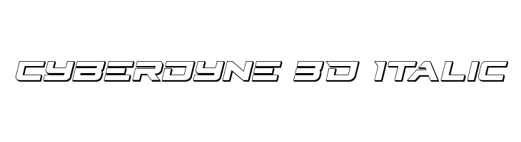 Cyberdyne 3D Italic  font caratteri gratis