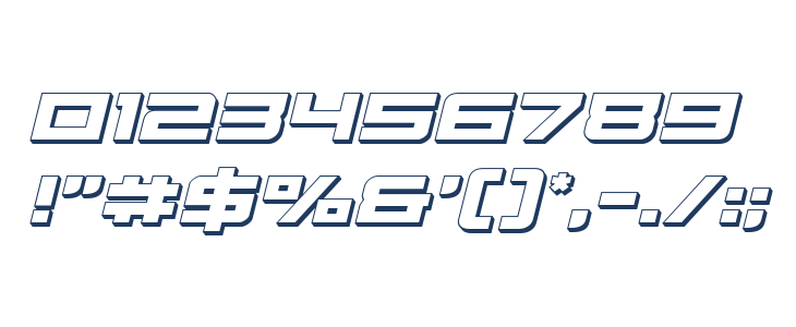 Cyberdyne 3D Italic Other Characters