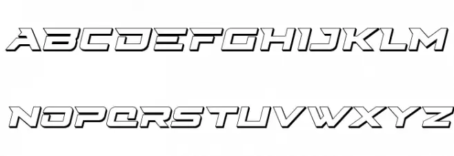 Cyberdyne 3D Italic Fonte MAIÚSCULAS
