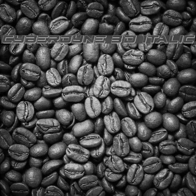 Cyberdyne 3D Italic Font examples