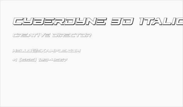 Cyberdyne 3D Italic Business Card