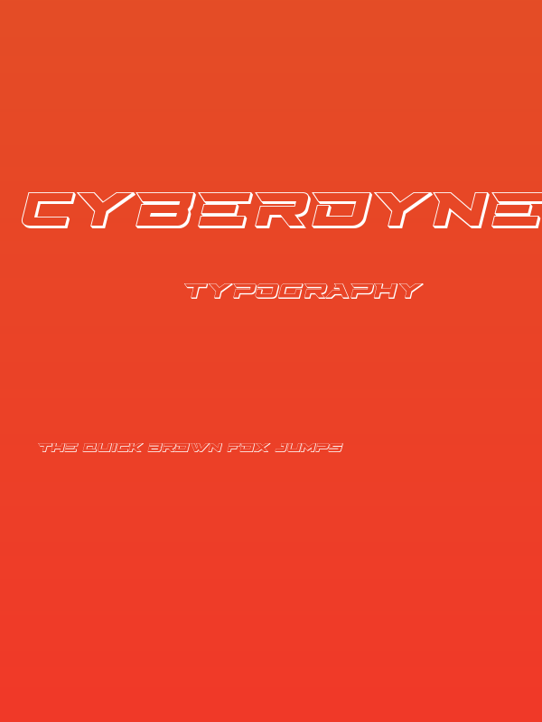 Cyberdyne 3D Italic Poster