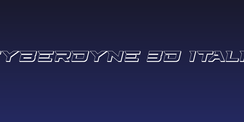 Cyberdyne 3D Italic Social Header