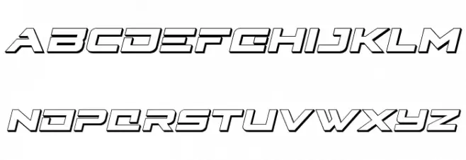 Cyberdyne 3D Italic Font LOWERCASE