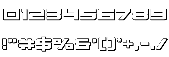 Cyberdyne 3D Font OTHER CHARS
