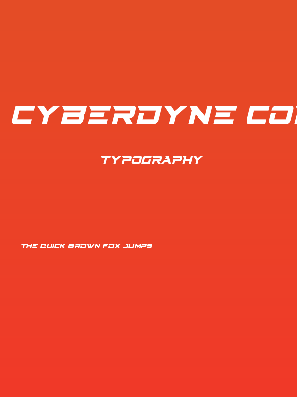 Cyberdyne Condensed Italic Poster