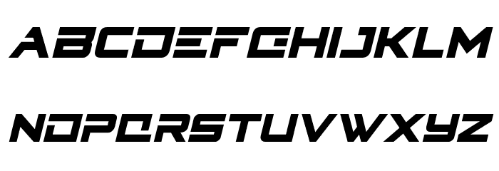 Cyberdyne Condensed Italic Font LOWERCASE