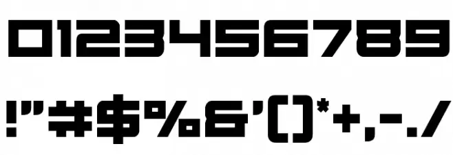 Cyberdyne Condensed Шрифта ДРУГИЕ символов
