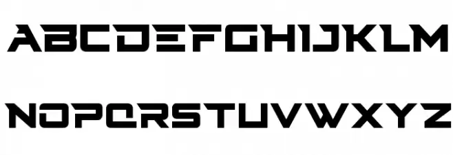 Cyberdyne Condensed फ़ॉन्ट अपरकेस