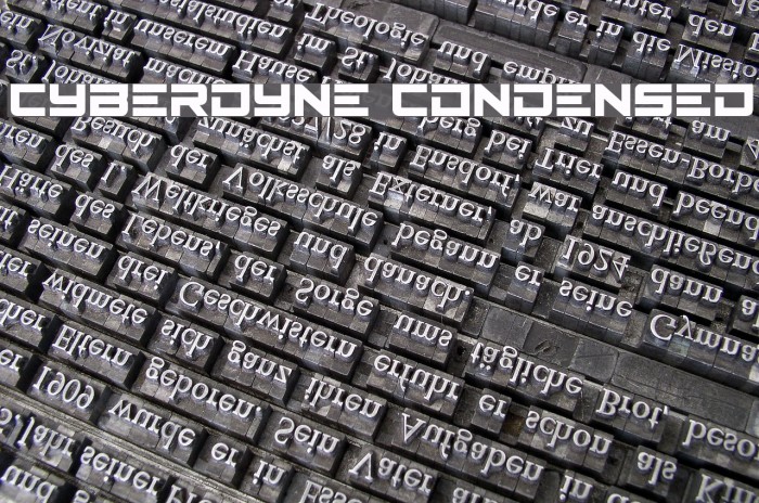 Cyberdyne Condensed Font examples
