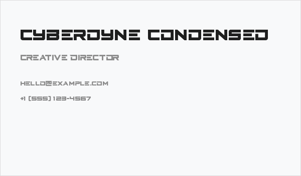 Cyberdyne Condensed Business Card