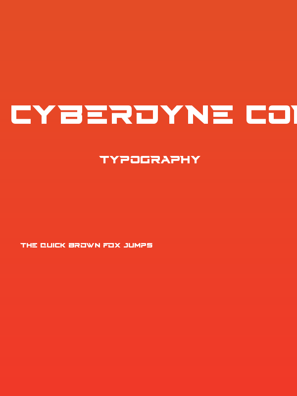 Cyberdyne Condensed Poster