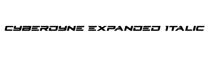 Cyberdyne Expanded Italic Fonte