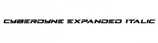Cyberdyne Expanded Italic  les polices de caractères gratuit tlcharger