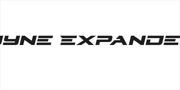 Cyberdyne Expanded Italic Logo