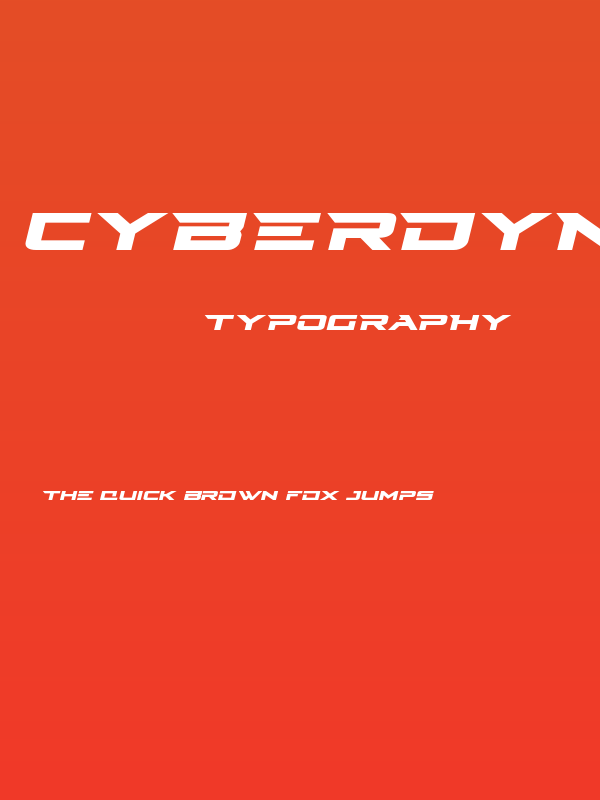 Cyberdyne Expanded Italic Poster
