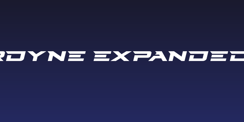 Cyberdyne Expanded Italic Social Header