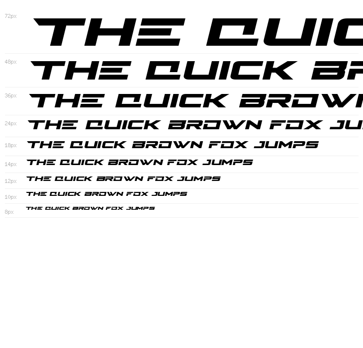 Cyberdyne Expanded Italic Waterfall