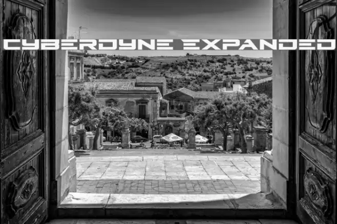 Cyberdyne Expanded Schriftart examples