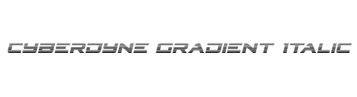 Cyberdyne Gradient Italic Caratteri