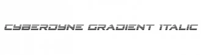 Cyberdyne Gradient Italic  les polices de caractères gratuit tlcharger